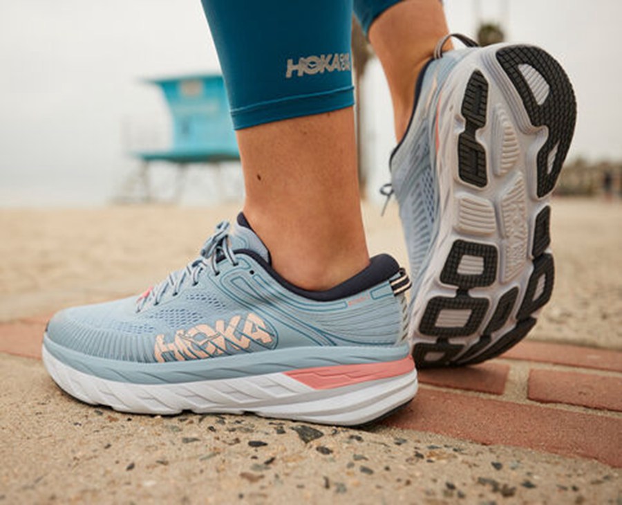 Hoka One One Hardloopschoenen Dames - Bondi 7 - Blauw - FU1283960